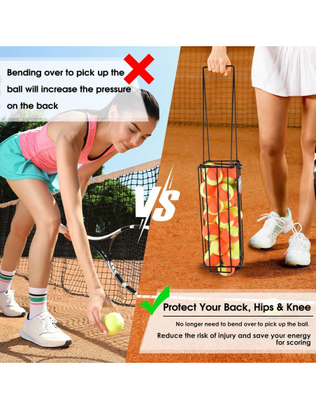 Recolector de Pelotas de Pickleball y Tenis ELKCIP 39x13x13cm
