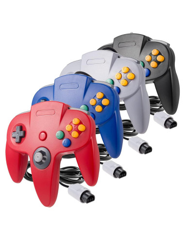 Controlador N64 Miadore 4 Pack Joystick Mejorado 1.83m