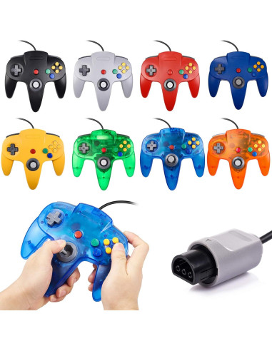 Controlador N64 Miadore 4 Pack Joystick Mejorado 1.83m