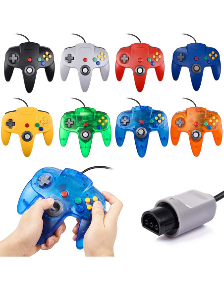 Controlador N64 Miadore 4 Pack Joystick Mejorado 1.83m