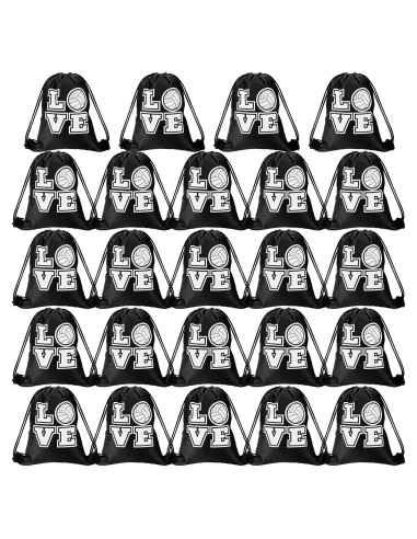 24 Bolsas Deportivas Cinch Tanlade para Fiesta Voleibol 25x30cm