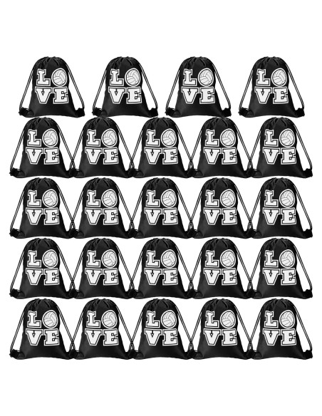 24 Bolsas Deportivas Cinch Tanlade para Fiesta Voleibol 25x30cm