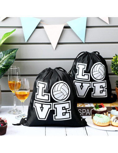 24 Bolsas Deportivas Cinch Tanlade para Fiesta Voleibol 25x30cm