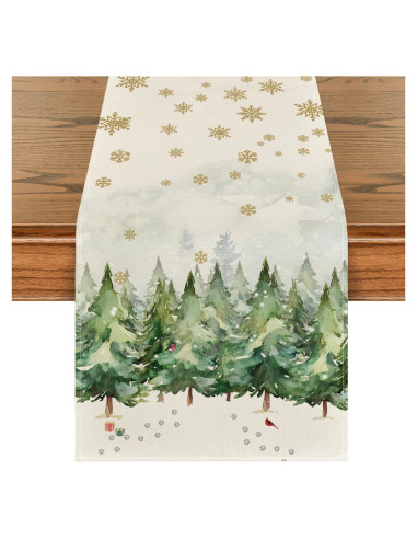 Corredor de Mesa Artoid Mode Verde 33x183 cm Decoración Navidad