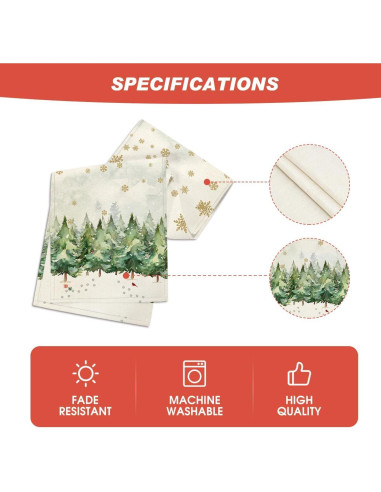 Corredor de Mesa Artoid Mode Verde 33x183 cm Decoración Navidad