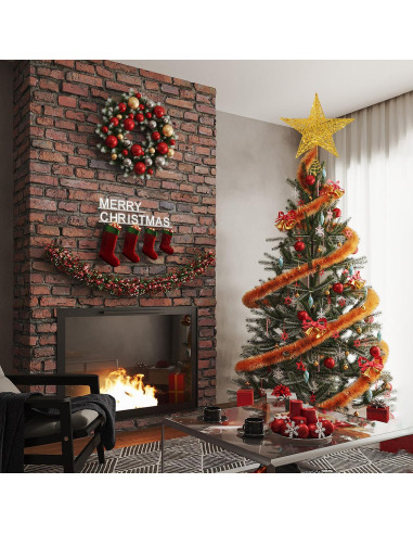Adorno de Estrella Dorada para Árbol de Navidad 20 cm Hoslipoper