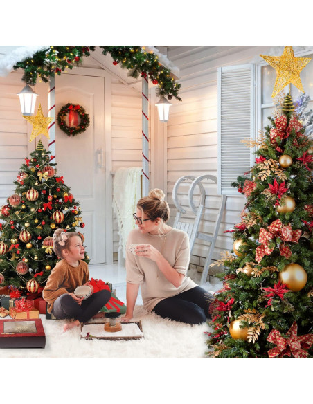 Adorno de Estrella Dorada para Árbol de Navidad 20 cm Hoslipoper