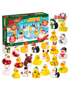 Calendario de Adviento JOYIN con 24 Patos de Goma Multicolor