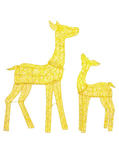 Set de Renos 3D Iluminados Hykolity para Exterior - 2 Piezas