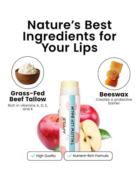 Bálsamo Labial Cattle Creek - Orgánico, Hidratación Duradera, Manzana, Paquete de 3 Bálsamo Labial Cattle Creek - Orgánico, Hidratación Duradera, Manzana, Paquete de 3