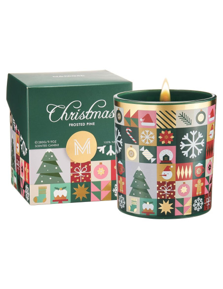 Vela Aromática M&SENSE Pino Escarchado 280g Cera de Soja