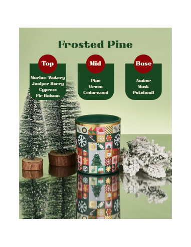 Vela Aromática M&SENSE Pino Escarchado 280g Cera de Soja