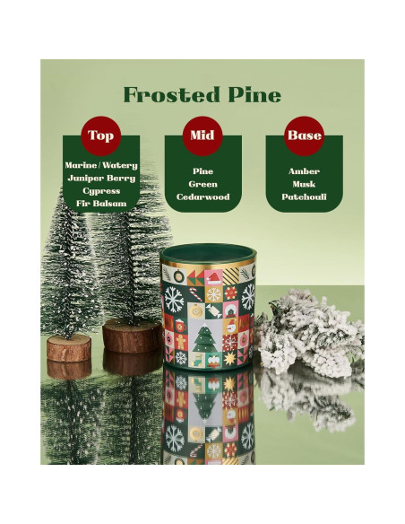 Vela Aromática M&SENSE Pino Escarchado 280g Cera de Soja