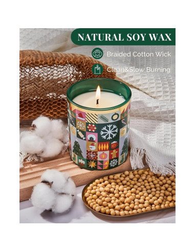 Vela Aromática M&SENSE Pino Escarchado 280g Cera de Soja