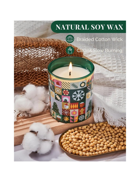 Vela Aromática M&SENSE Pino Escarchado 280g Cera de Soja