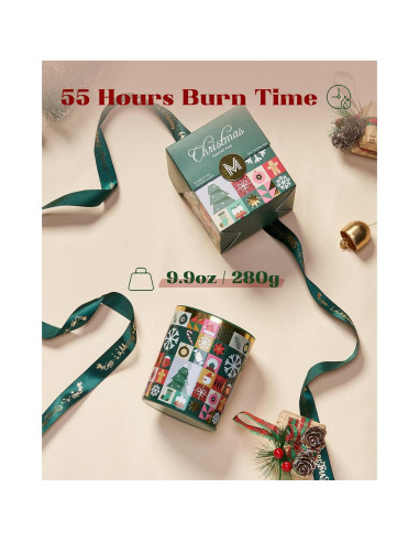 Vela Aromática M&SENSE Pino Escarchado 280g Cera de Soja