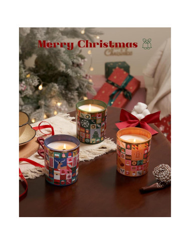 Vela Aromática M&SENSE Pino Escarchado 280g Cera de Soja