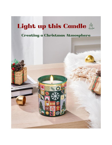 Vela Aromática M&SENSE Pino Escarchado 280g Cera de Soja