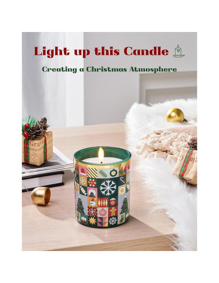 Vela Aromática M&SENSE Pino Escarchado 280g Cera de Soja