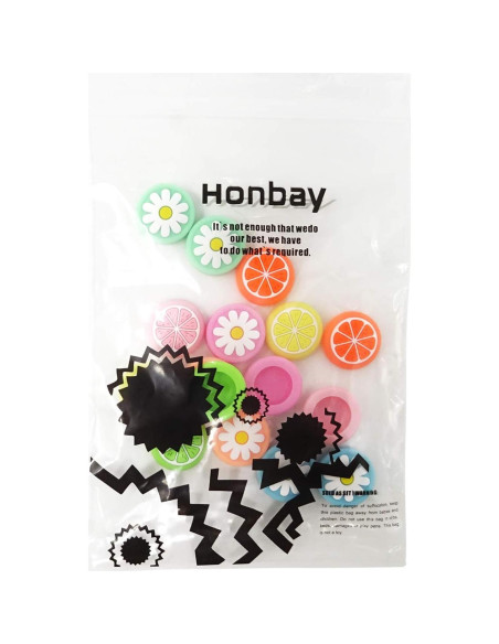 Tapas de Agarre Silicona Honbay 16PCS Joy-Con Limón y Flor