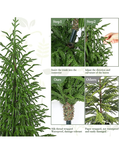 Árbol de Navidad Artificial Pino Norfolk Lifecapido 1.2m