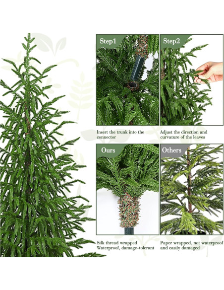 Árbol de Navidad Artificial Pino Norfolk Lifecapido 1.2m