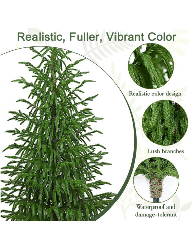 Árbol de Navidad Artificial Pino Norfolk Lifecapido 1.2m