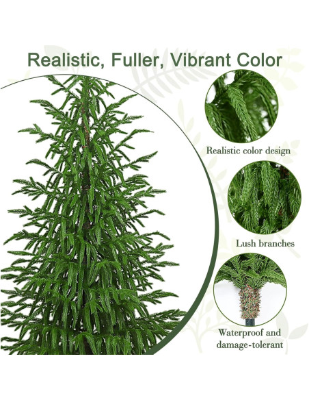 Árbol de Navidad Artificial Pino Norfolk Lifecapido 1.2m