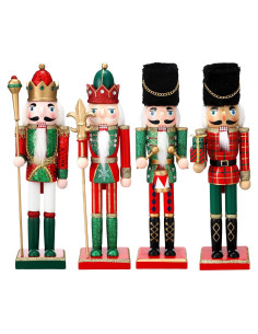 Cascanueces de Madera Suzile 30.48 cm - Set de 4 Decorativos