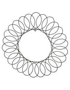 Corona de Metal Negra Red Co. para Tarjetas - 43 cm