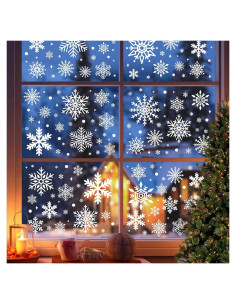 1000 Adhesivos Copos de Nieve MISS FANTASY para Ventanas
