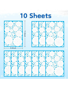 1000 Adhesivos Copos de Nieve MISS FANTASY para Ventanas 2