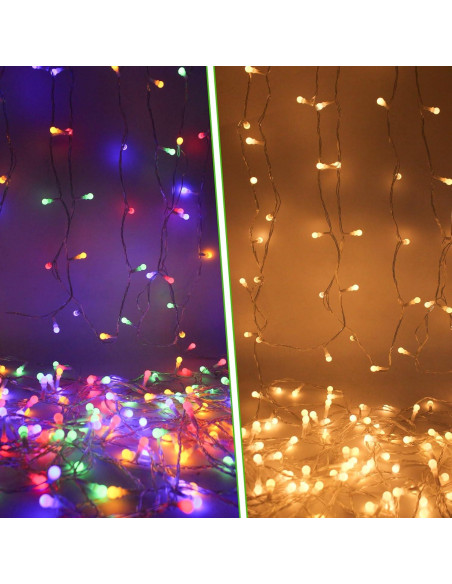 Luces de Cuerda de 200 LED Multicolor 22.86m con Control Remoto