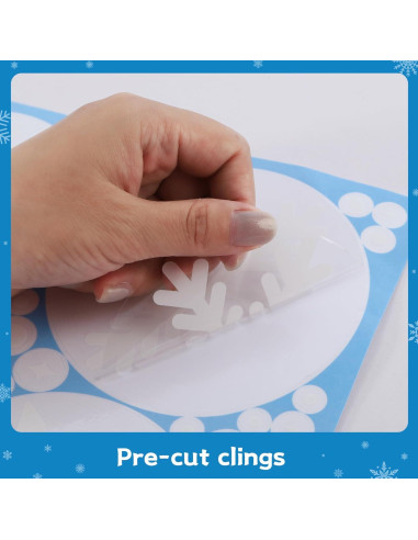 1000 Adhesivos Copos de Nieve MISS FANTASY para Ventanas