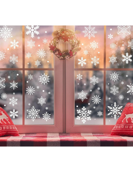 1000 Adhesivos Copos de Nieve MISS FANTASY para Ventanas