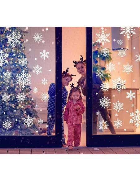 1000 Adhesivos Copos de Nieve MISS FANTASY para Ventanas