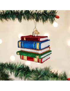 Adorno Navideño de Vidrio Soplado Old World Christmas Libros 2
