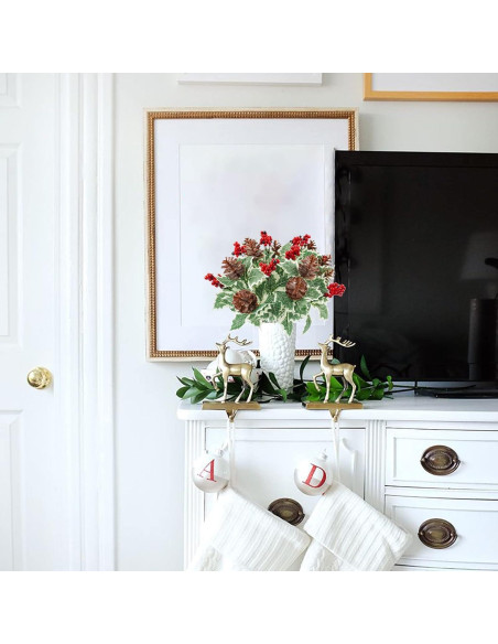 16 Piezas Ramas Artificiales de Berries Rojas Phliofd 28cm