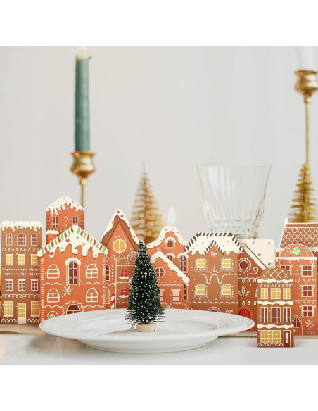 Juego de 12 Centros de Mesa de Jengibre Navidad Weekgrat