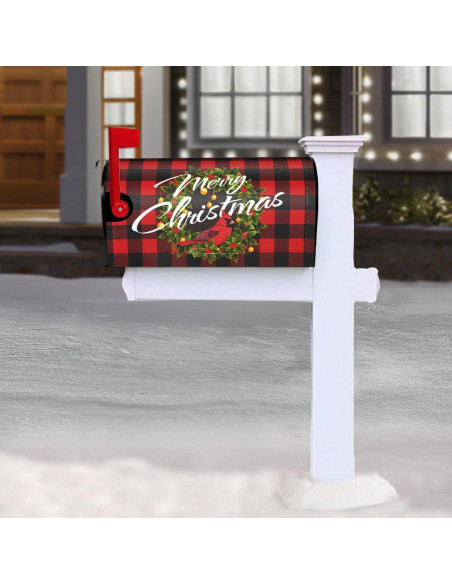 Cubierta Magnética para Buzón Navidad DXSHCG 53x45 cm Rojo