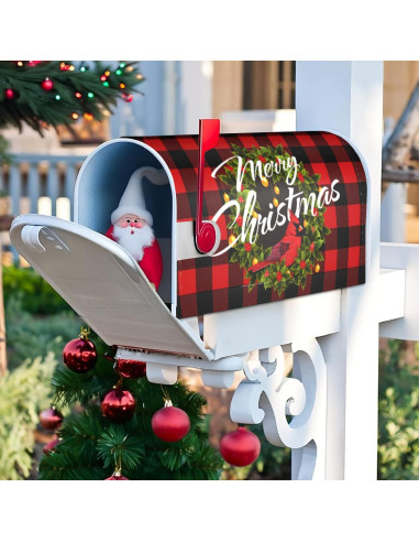 Cubierta Magnética para Buzón Navidad DXSHCG 53x45 cm Rojo