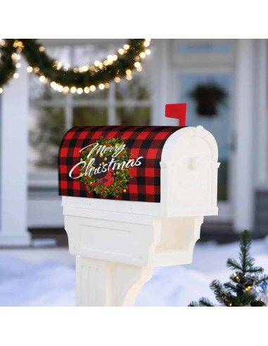 Cubierta Magnética para Buzón Navidad DXSHCG 53x45 cm Rojo