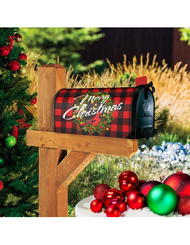 Cubierta Magnética para Buzón Navidad DXSHCG 53x45 cm Rojo