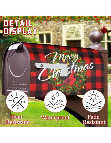 Cubierta Magnética para Buzón Navidad DXSHCG 53x45 cm Rojo