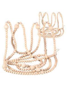 Guirnalda de Perlas de Madera Yinder 3.6m Decoración Navideña