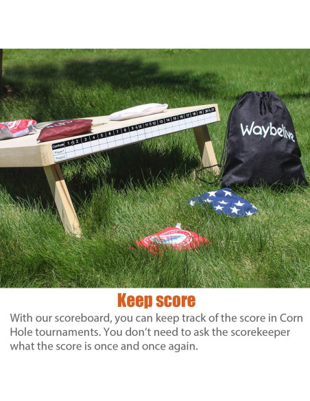 Tablero Magnético de Puntaje para Corn Hole Waybelive - Fácil Instalación