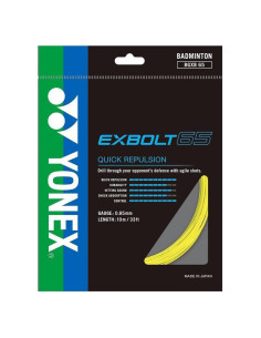 Cuerda de Bádminton YONEX Exbolt 65 Amarillo 10m