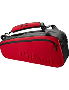 Bolsa de Raquetas de Tenis WILSON Clash V2 - Rojo/Negro, 6 Raquetas 2