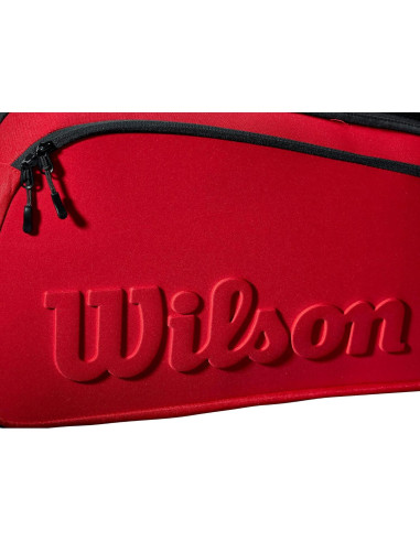 Bolsa de Raquetas de Tenis WILSON Clash V2 - Rojo/Negro, 6 Raquetas