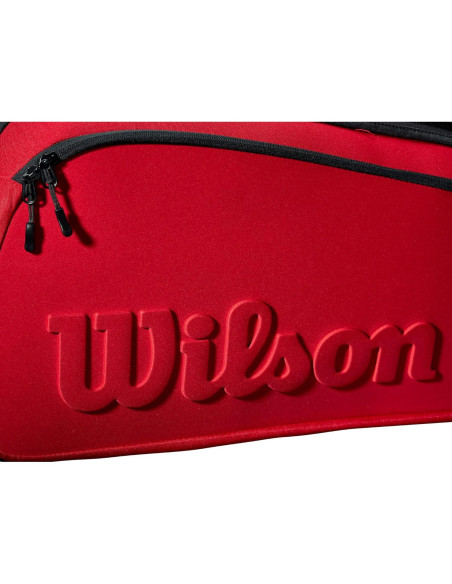 Bolsa de Raquetas de Tenis WILSON Clash V2 - Rojo/Negro, 6 Raquetas